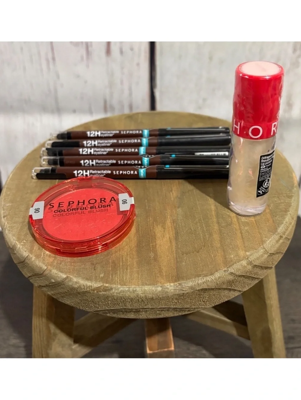 Sephora Collection Bundle of 5 Eyeliners, 1 Blush, and 1 Lip Gloss ALL NEW